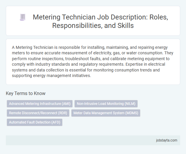 Metering Technician Job Description: Roles, Responsibilities, and Skills