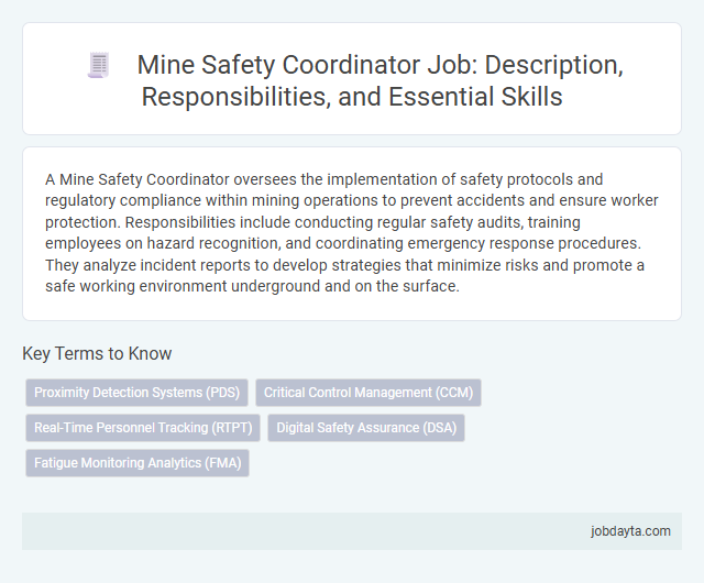 Mine Safety Coordinator Job: Description, Responsibilities, and Essential Skills