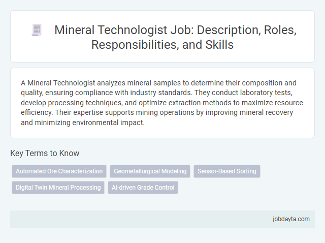 Mineral Technologist Job: Description, Roles, Responsibilities, and Skills