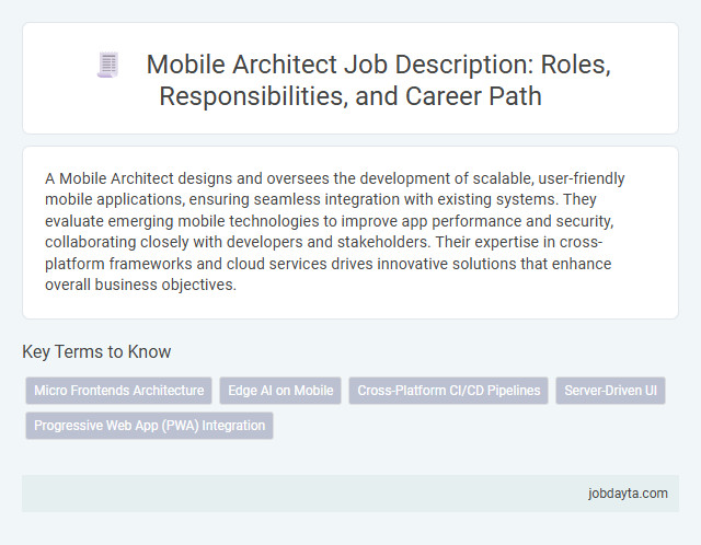 Mobile Architect Job Description: Roles, Responsibilities, and Career Path
