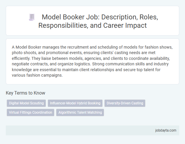 Model Booker Job: Description, Roles, Responsibilities, and Career Impact