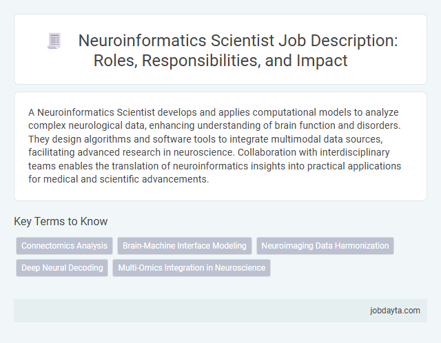 Neuroinformatics Scientist Job Description: Roles, Responsibilities, and Impact