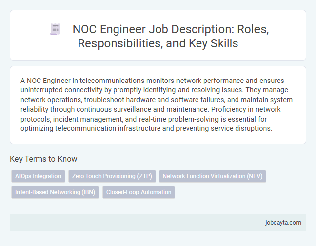 NOC Engineer Job Description: Roles, Responsibilities, and Key Skills