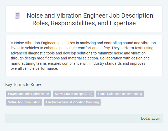 Noise and Vibration Engineer Job Description: Roles, Responsibilities, and Expertise