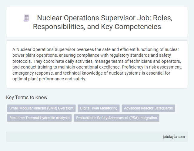 Nuclear Operations Supervisor Job: Roles, Responsibilities, and Key Competencies