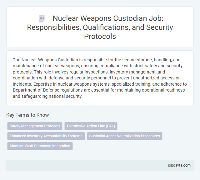Nuclear Weapons Custodian Job: Responsibilities, Qualifications, and Security Protocols