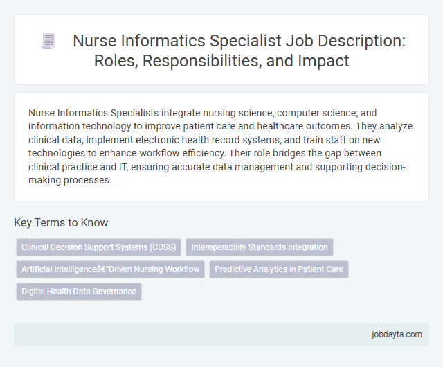 Nurse Informatics Specialist Job Description: Roles, Responsibilities, and Impact