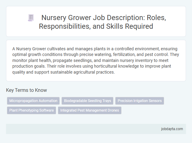 Nursery Grower Job Description: Roles, Responsibilities, and Skills Required