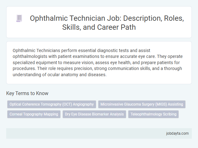 Ophthalmic Technician Job: Description, Roles, Skills, and Career Path