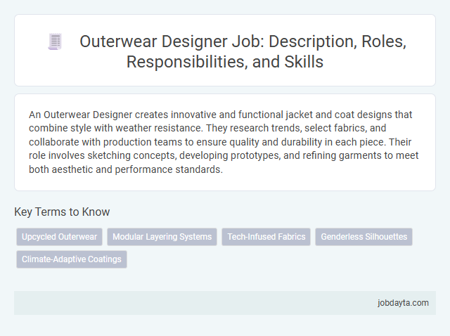 Outerwear Designer Job: Description, Roles, Responsibilities, and Skills