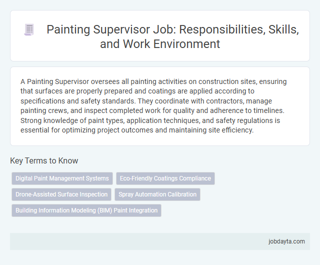 Painting Supervisor Job: Responsibilities, Skills, and Work Environment