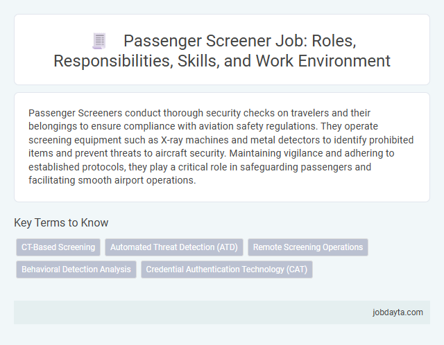 Passenger Screener Job: Roles, Responsibilities, Skills, and Work Environment
