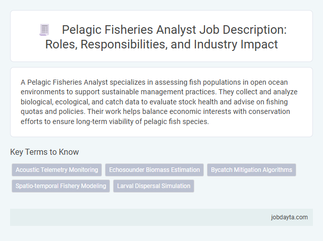 Pelagic Fisheries Analyst Job Description: Roles, Responsibilities, and Industry Impact