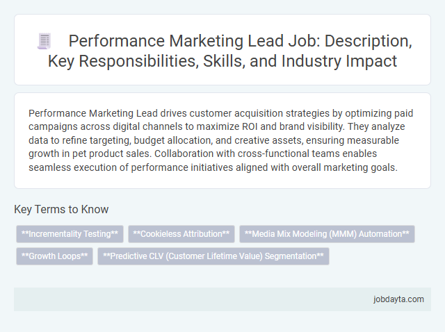Performance Marketing Lead Job: Description, Key Responsibilities, Skills, and Industry Impact