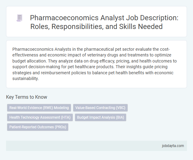 Pharmacoeconomics Analyst Job Description: Roles, Responsibilities, and Skills Needed