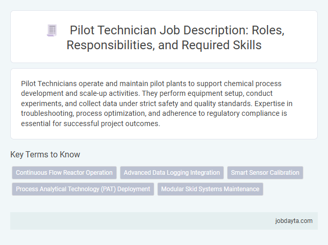 Pilot Technician Job Description: Roles, Responsibilities, and Required Skills
