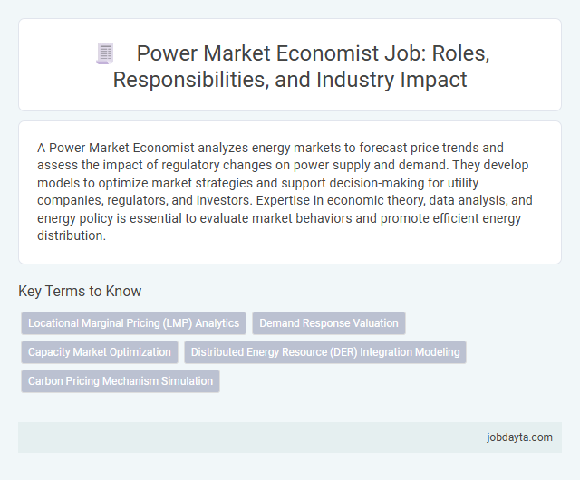 Power Market Economist Job: Roles, Responsibilities, and Industry Impact