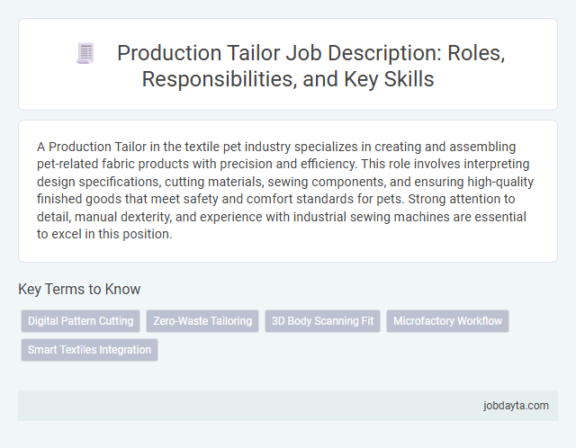 Production Tailor Job Description: Roles, Responsibilities, and Key Skills
