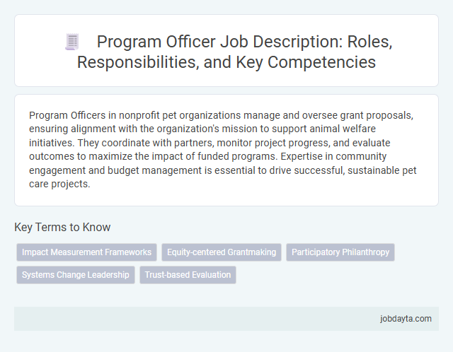 Program Officer Job Description: Roles, Responsibilities, and Key Competencies