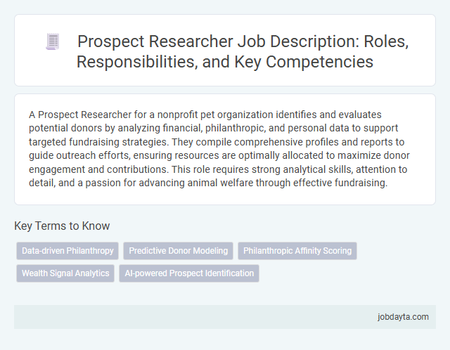 Prospect Researcher Job Description: Roles, Responsibilities, and Key Competencies