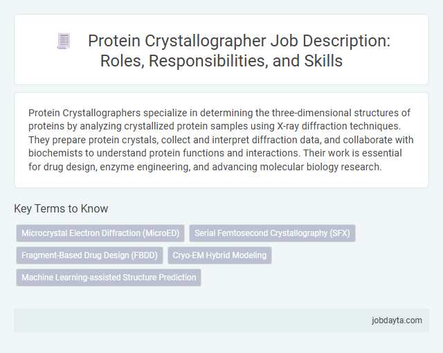 Protein Crystallographer Job Description: Roles, Responsibilities, and Skills