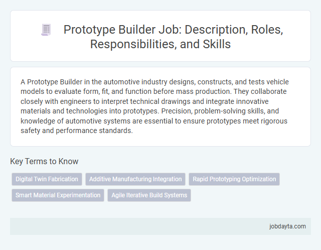 Prototype Builder Job: Description, Roles, Responsibilities, and Skills