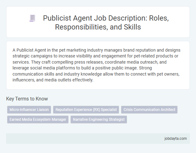 Publicist Agent Job Description: Roles, Responsibilities, and Skills