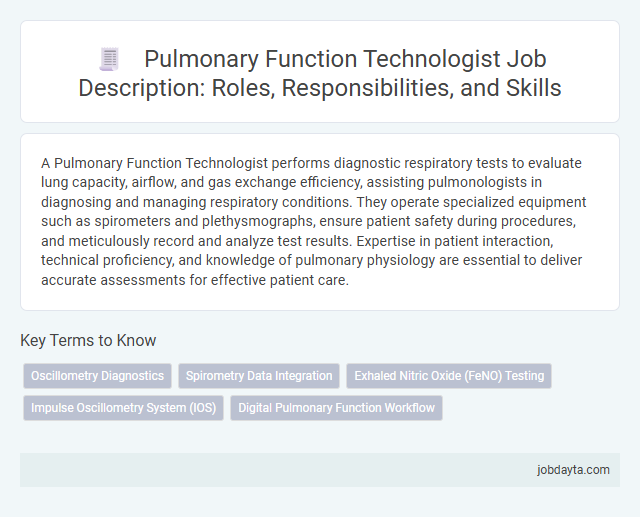 Pulmonary Function Technologist Job Description: Roles, Responsibilities, and Skills