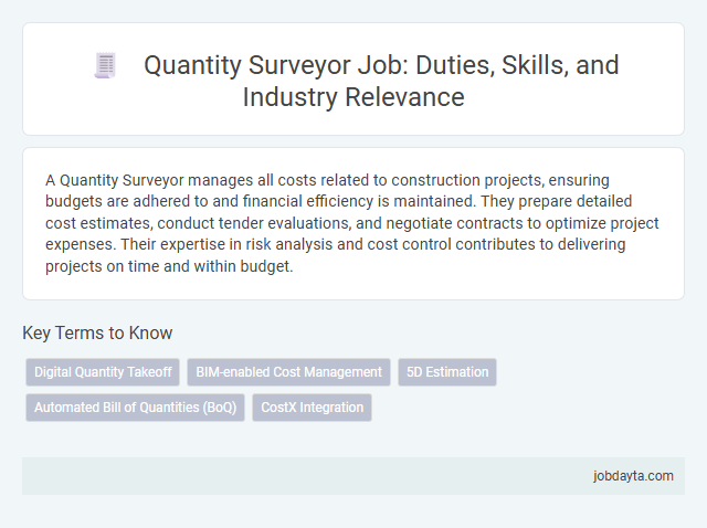 Quantity Surveyor Job: Duties, Skills, and Industry Relevance