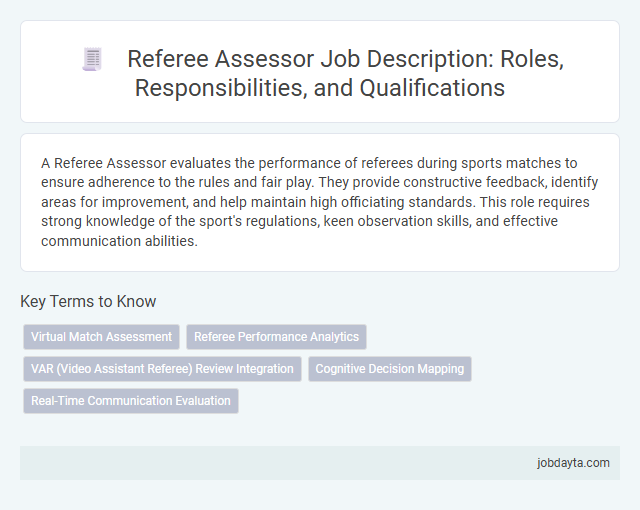 Referee Assessor Job Description: Roles, Responsibilities, and Qualifications