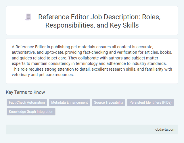 Reference Editor Job Description: Roles, Responsibilities, and Key Skills