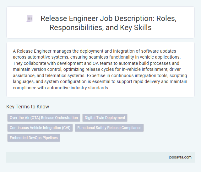 Release Engineer Job Description: Roles, Responsibilities, and Key Skills