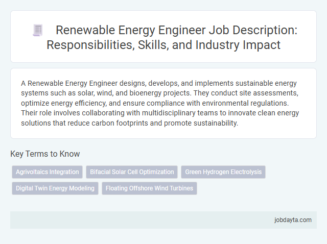 Renewable Energy Engineer Job Description: Responsibilities, Skills, and Industry Impact