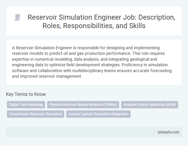 Reservoir Simulation Engineer Job: Description, Roles, Responsibilities, and Skills