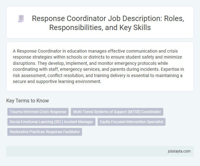 Response Coordinator Job Description: Roles, Responsibilities, and Key Skills