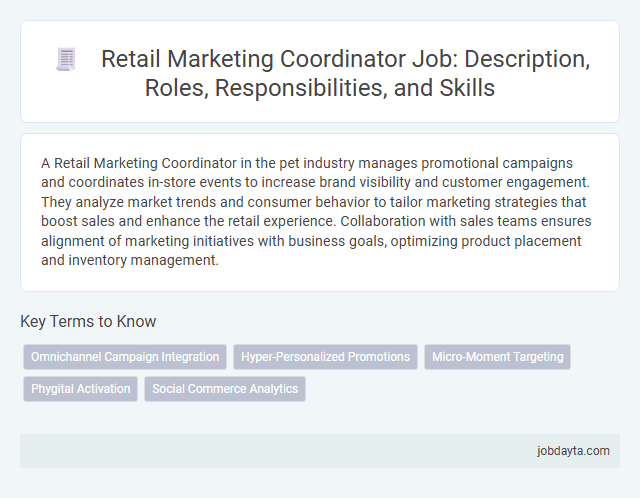 Retail Marketing Coordinator Job: Description, Roles, Responsibilities, and Skills