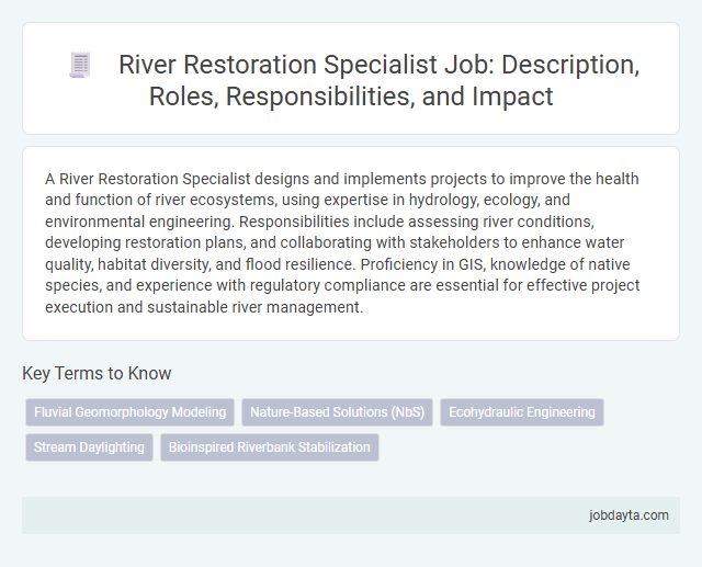 River Restoration Specialist Job: Description, Roles, Responsibilities, and Impact