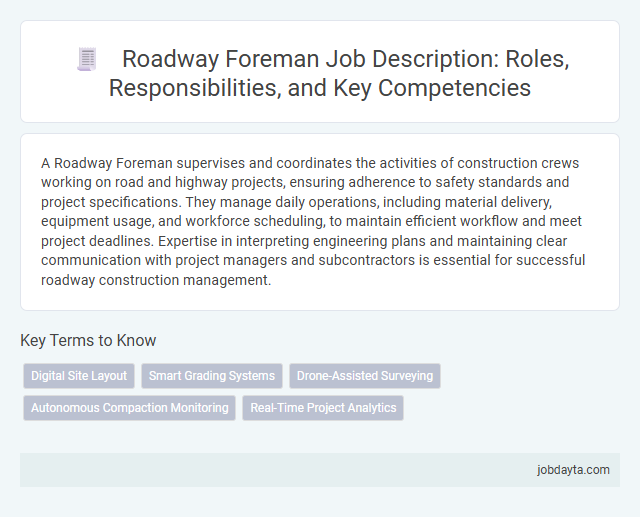 Roadway Foreman Job Description: Roles, Responsibilities, and Key Competencies
