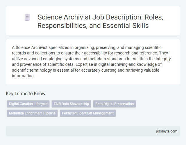 Science Archivist Job Description: Roles, Responsibilities, and Essential Skills