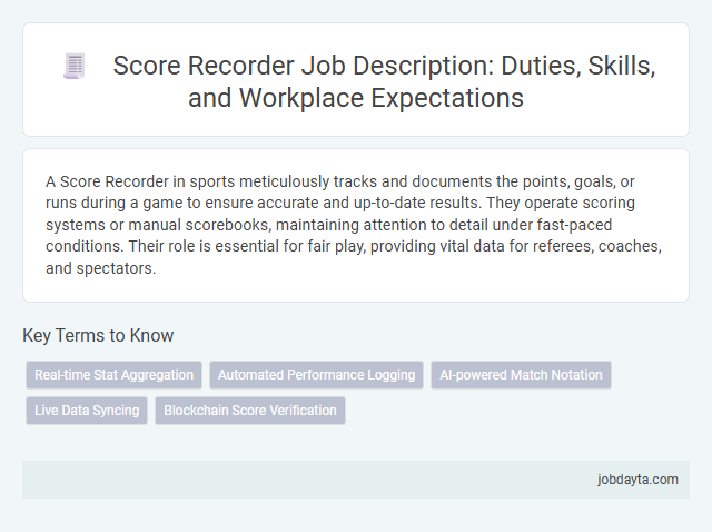 Score Recorder Job Description: Duties, Skills, and Workplace Expectations