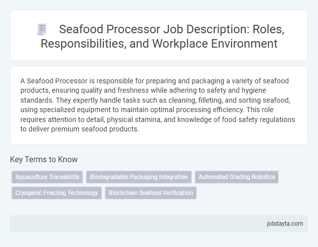 Seafood Processor Job Description: Roles, Responsibilities, and Workplace Environment