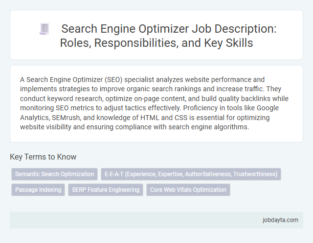 Search Engine Optimizer Job Description: Roles, Responsibilities, and Key Skills