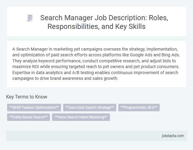 Search Manager Job Description: Roles, Responsibilities, and Key Skills