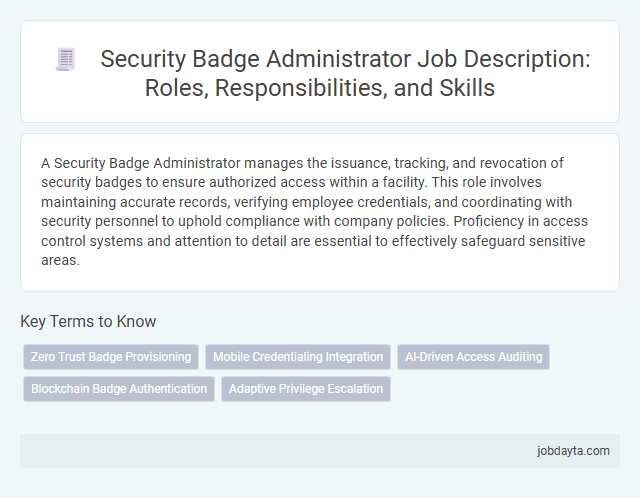 Security Badge Administrator Job Description: Roles, Responsibilities, and Skills