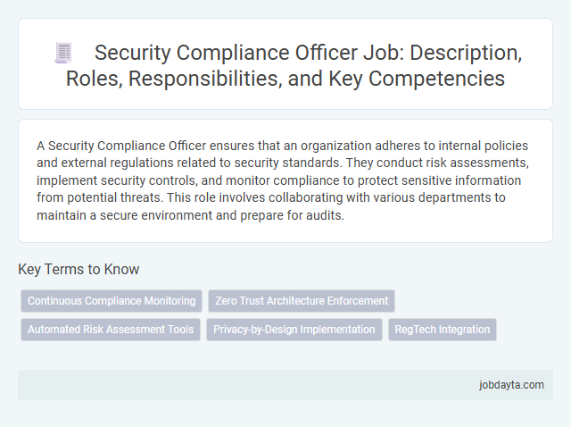 Security Compliance Officer Job: Description, Roles, Responsibilities, and Key Competencies