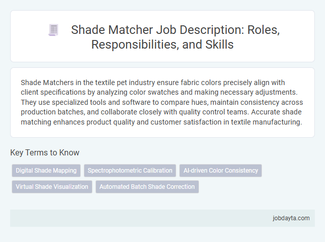 Shade Matcher Job Description: Roles, Responsibilities, and Skills