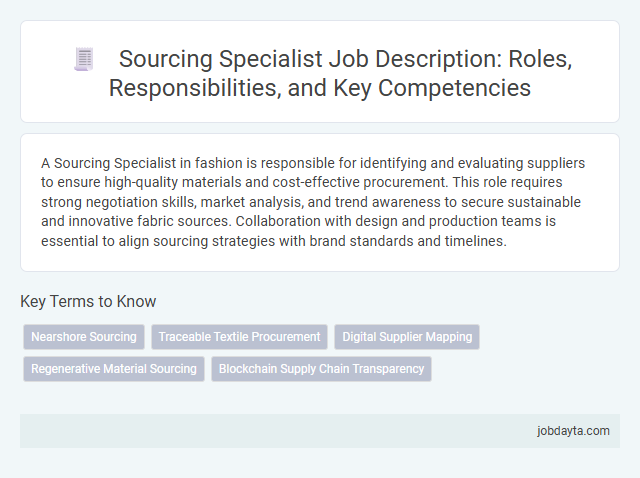 Sourcing Specialist Job Description: Roles, Responsibilities, and Key Competencies