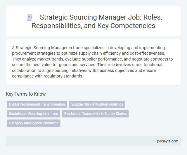 Strategic Sourcing Manager Job: Roles, Responsibilities, and Key Competencies