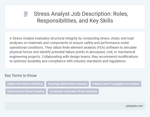 Stress Analyst Job Description: Roles, Responsibilities, and Key Skills