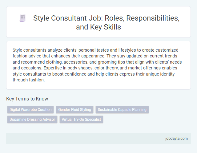 Style Consultant Job: Roles, Responsibilities, and Key Skills
